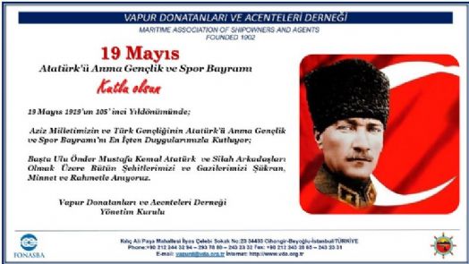 19 MAYIS ATATÜRK'Ü ANMA, GENÇLİK VE SPOR BAYRAMINIZ KUTLU OLSUN